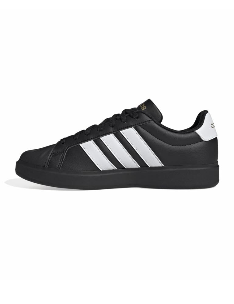 adidas Men's Streetalk, Black/White/Matte Gold, 10.5