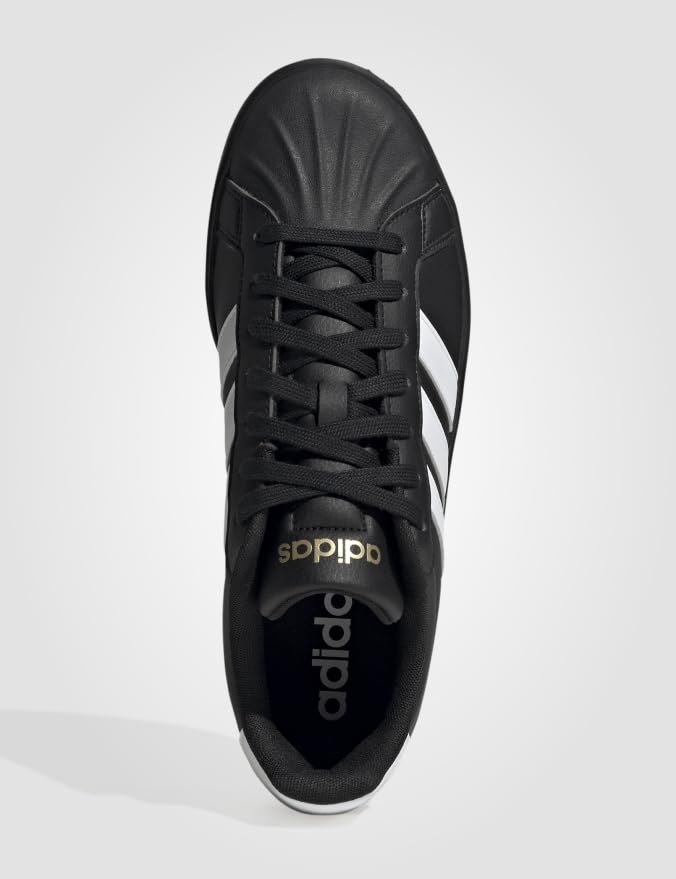 adidas Men's Streetalk, Black/White/Matte Gold, 10.5