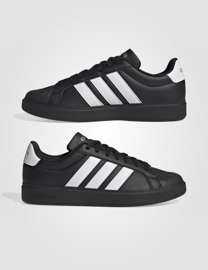 adidas Men's Streetalk, Black/White/Matte Gold, 10.5
