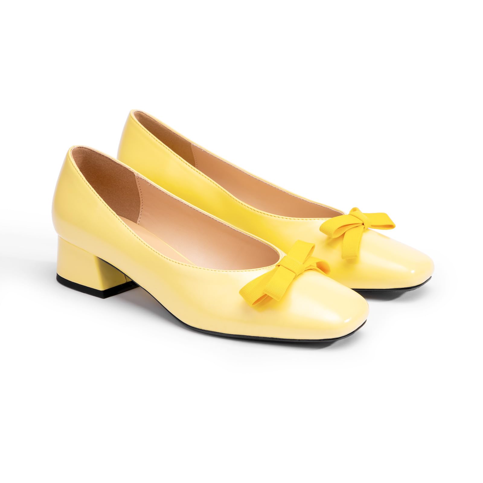 C.Paravano Women's Pumps | Chunky Block Heel & Square Toe | Dressy Casual