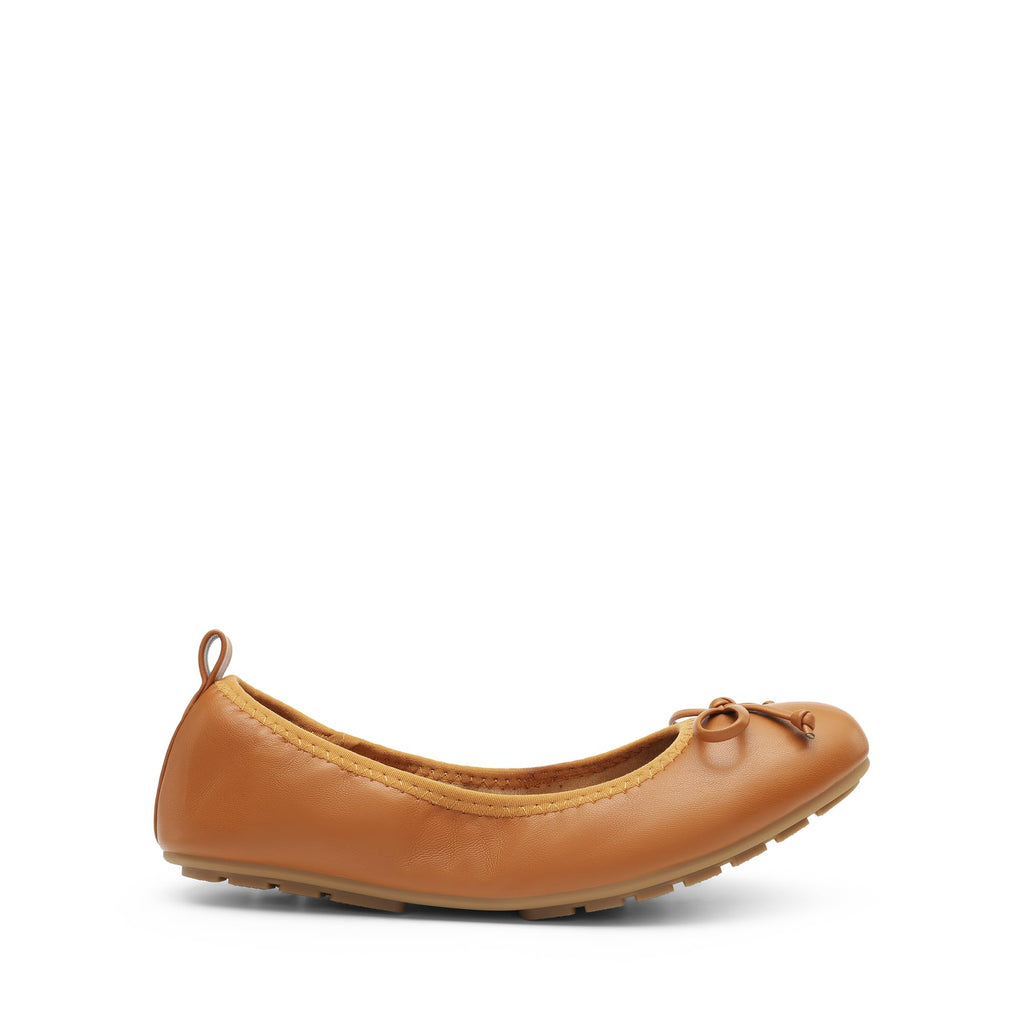 DREAM PAIRS Women's Foldable Bowknot Ballet Flats,Brown,8