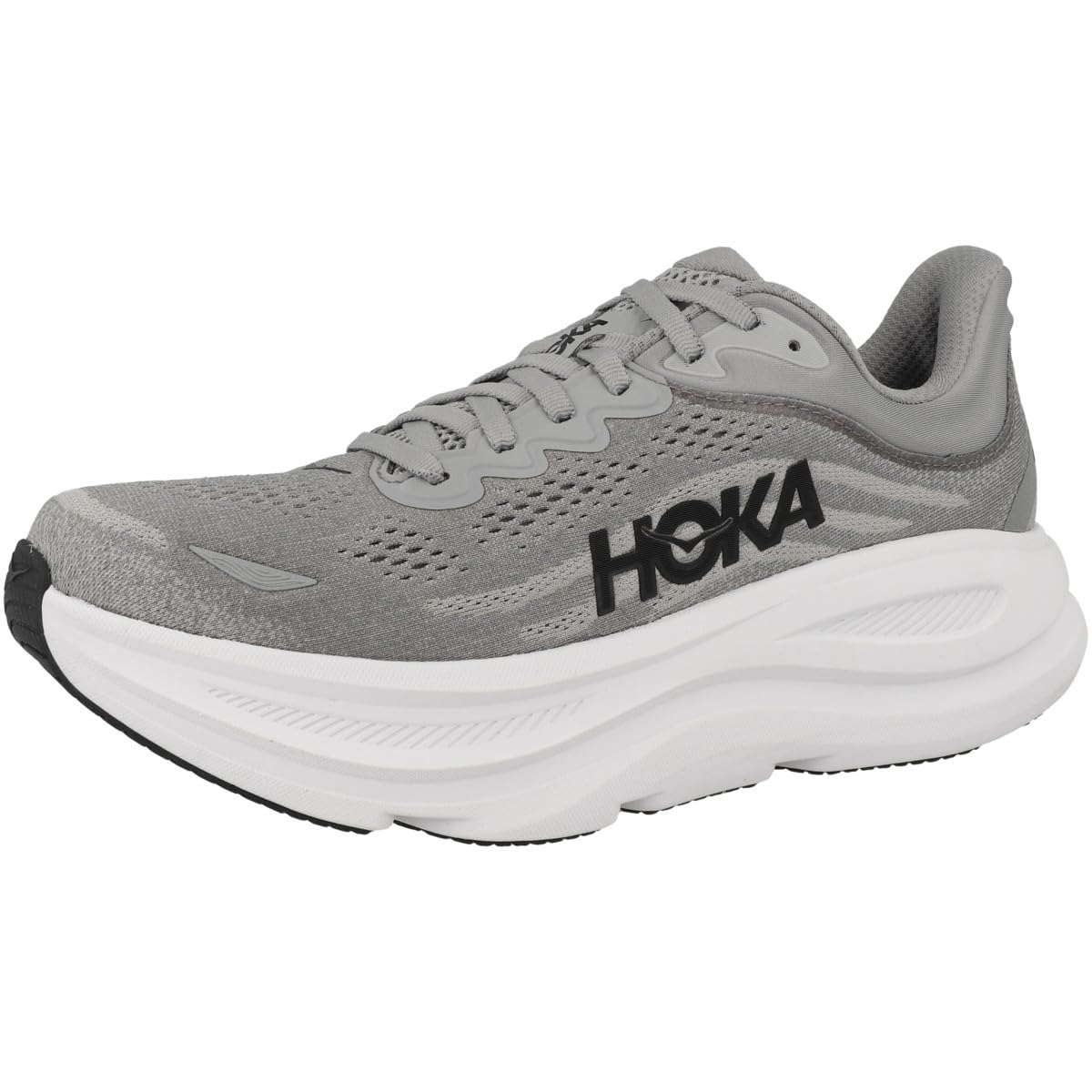 Hoka Mens Bondi 9 Galactic Grey/Stellar Grey 9.5 Medium
