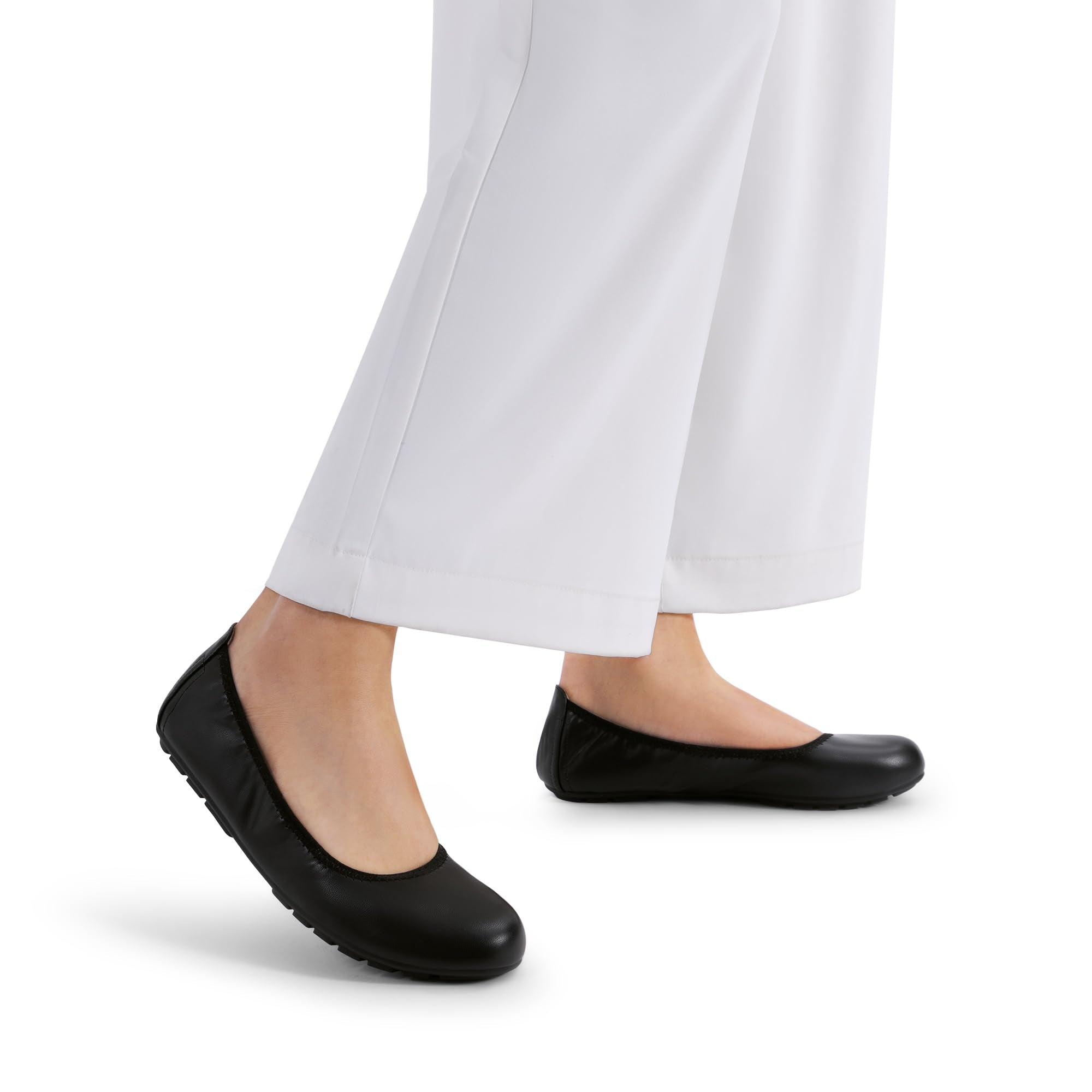 DREAM PAIRS Women Ballet Dressy Foldable Flats,Black,8