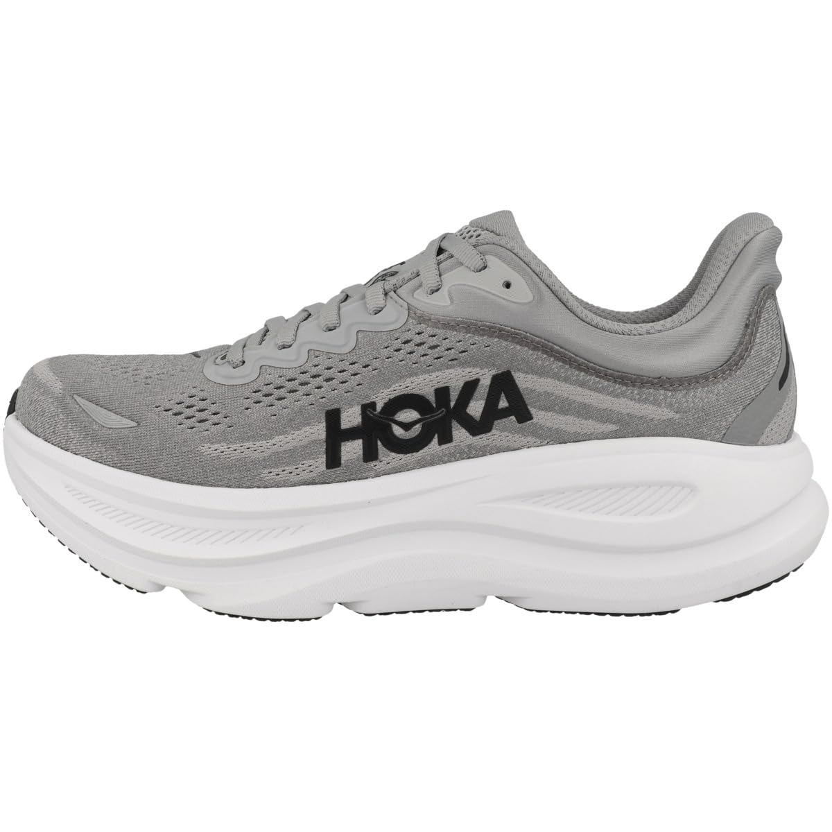 Hoka Mens Bondi 9 Galactic Grey/Stellar Grey 9.5 Medium