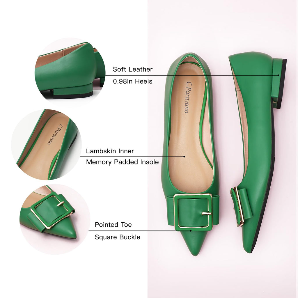 C.Paravano Womens Flats | Pointed Toe Shoes | Ballet Flats | Office Casual