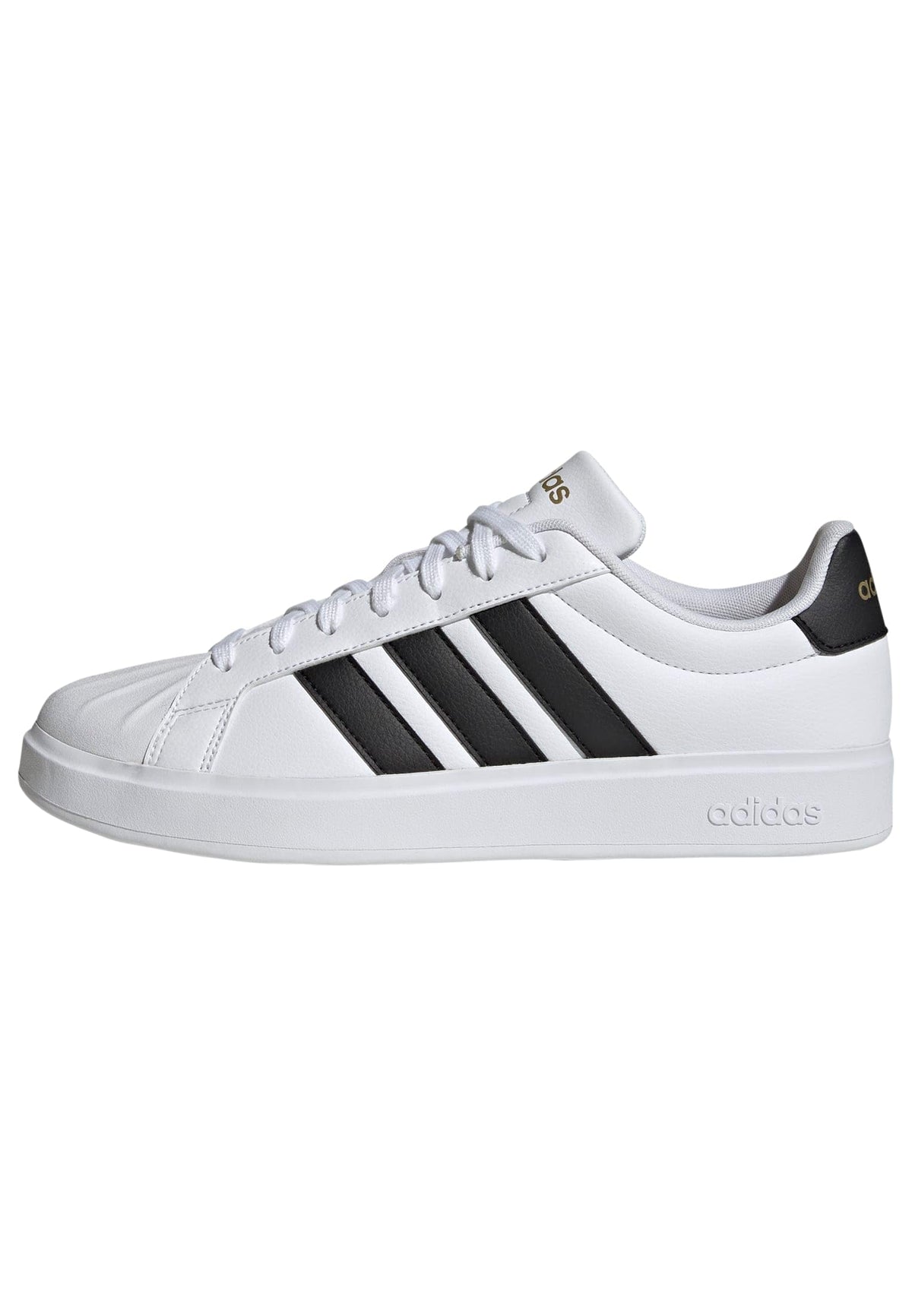 adidas Men's Streetalk, White/Black/Gold Metallic, 10.5