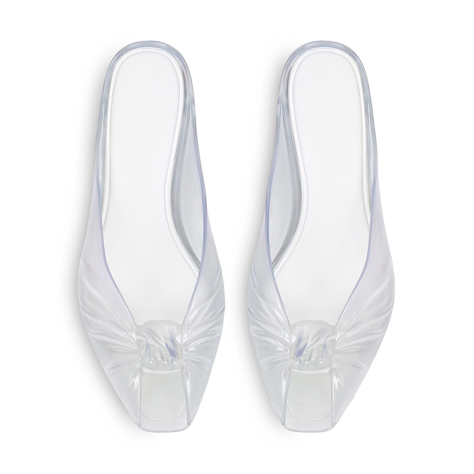 RJYLP Jelly Sandals for Women Clear Sandals Jelly Shoes Women Kitten Heel Mules Open Toe Slide Pumps Dress Shoes Beach Summer Sandal Cute Comfortable