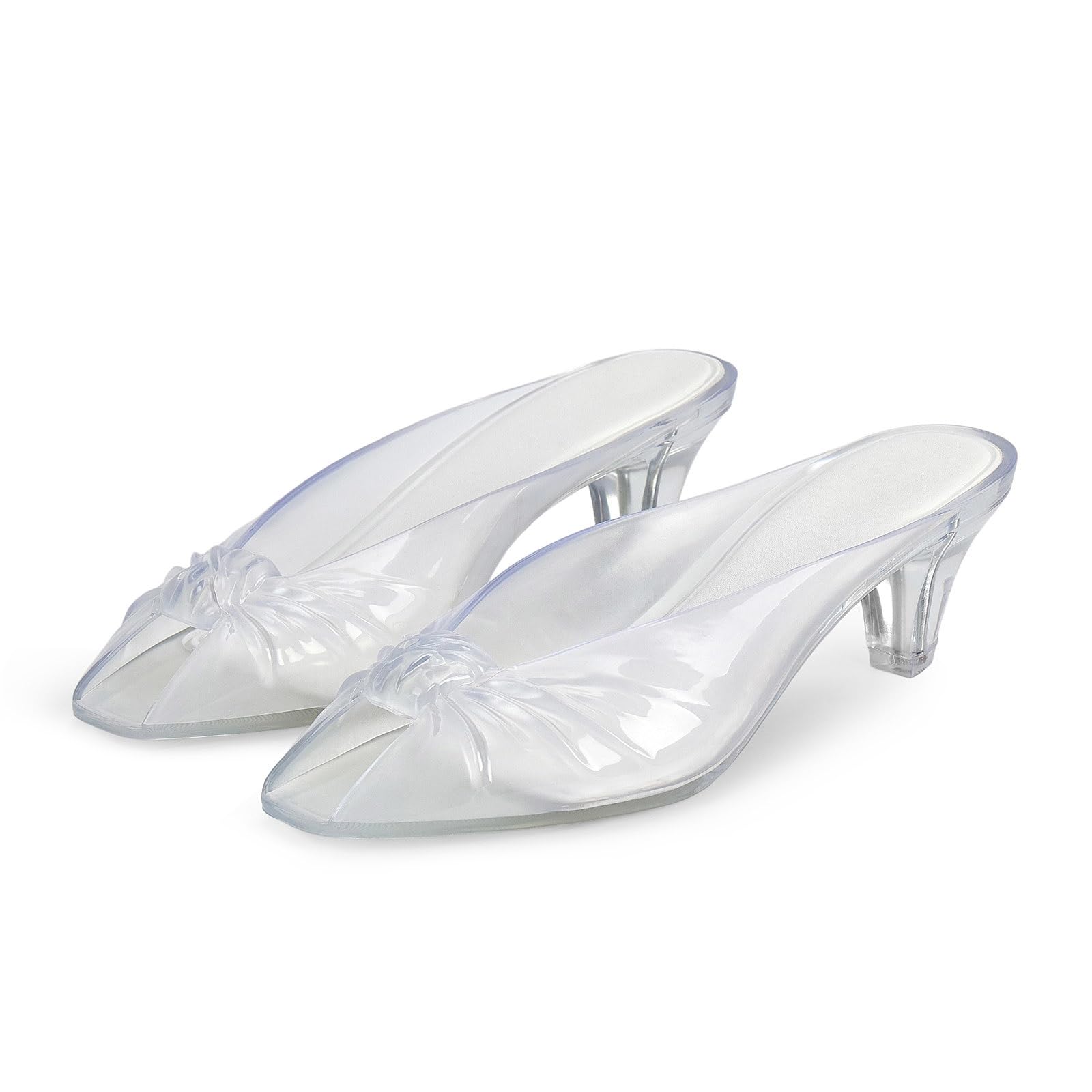 RJYLP Jelly Sandals for Women Clear Sandals Jelly Shoes Women Kitten Heel Mules Open Toe Slide Pumps Dress Shoes Beach Summer Sandal Cute Comfortable