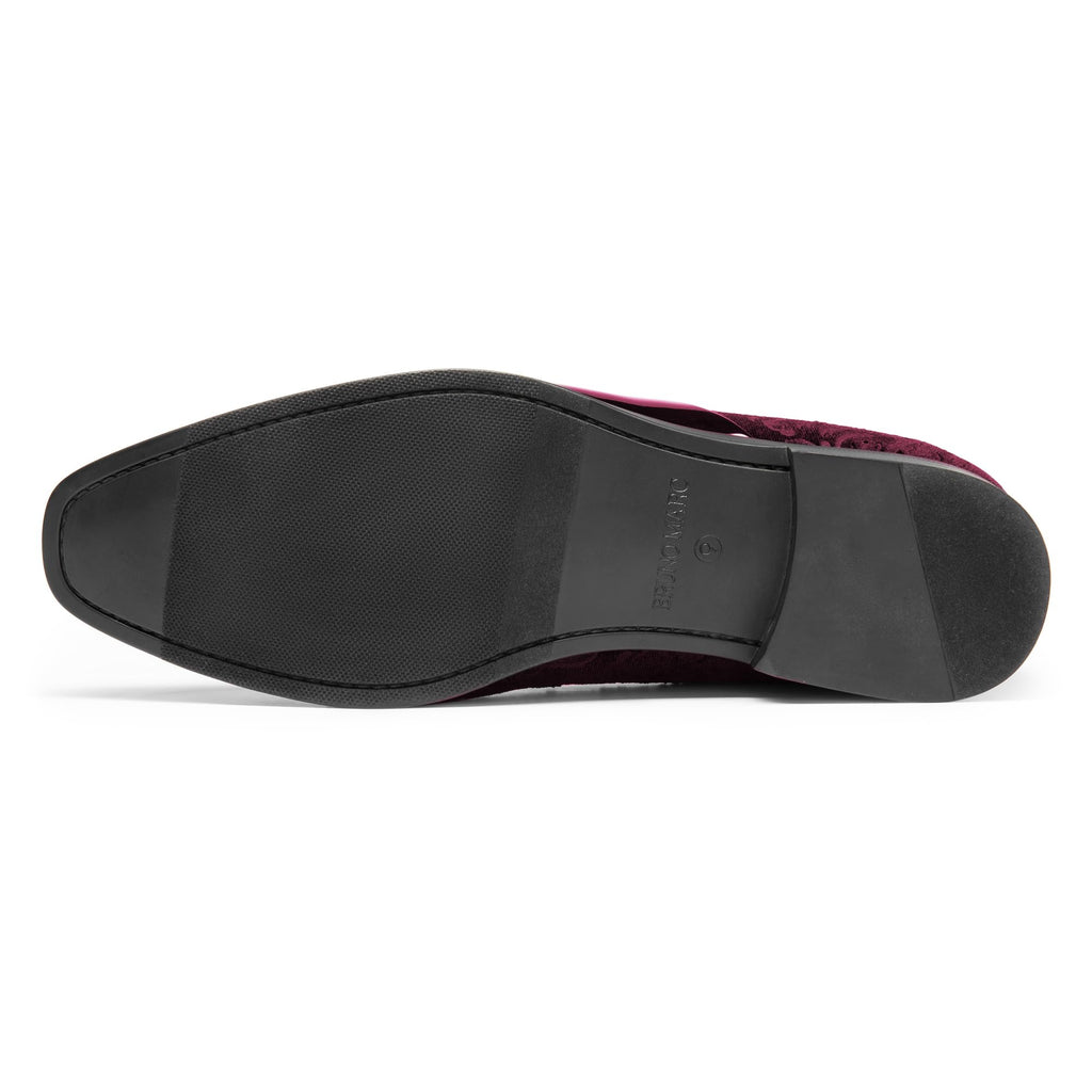 Bruno Marc Men's Dress Tuxedo Patent Formal Oxford,Dark Red,12