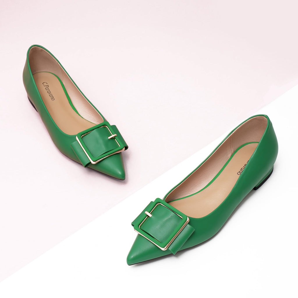 C.Paravano Womens Flats | Pointed Toe Shoes | Ballet Flats | Office Casual
