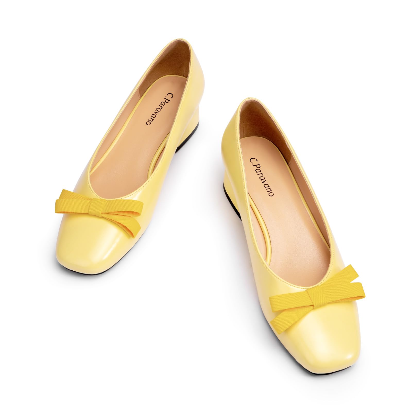 C.Paravano Women's Pumps | Chunky Block Heel & Square Toe | Dressy Casual