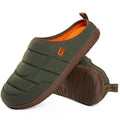 LongBay Mens Slip on Slippers Two-Tone Memory Foam House Shoes Green,10