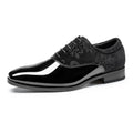 Rihero Men's Black Dress Tuxedo Shoes Formal Patent Oxford Size 8