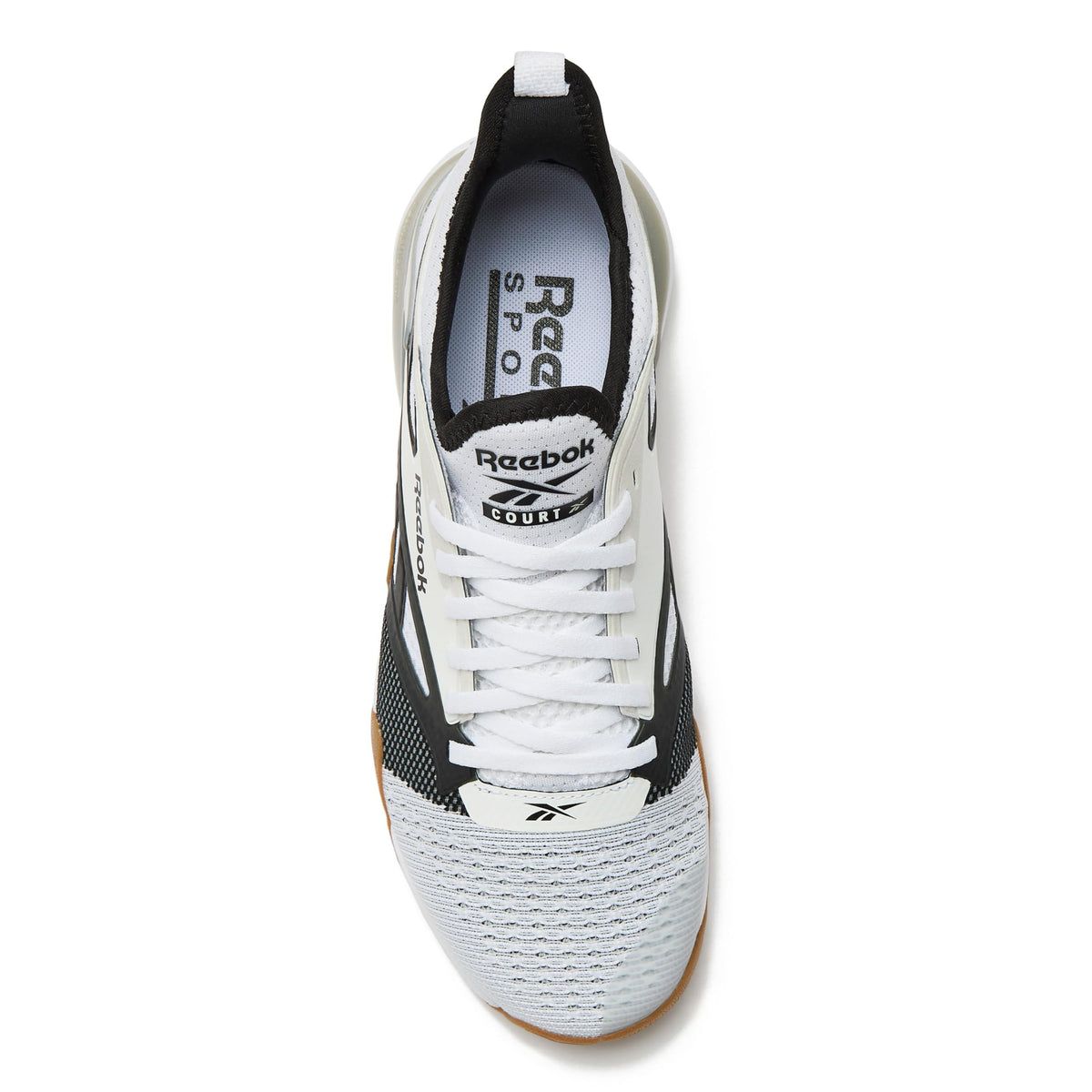 Reebok Nano Court Sport Men's Pickleball or Tennis Shoes for Men, White/Black/Grey 1, 10