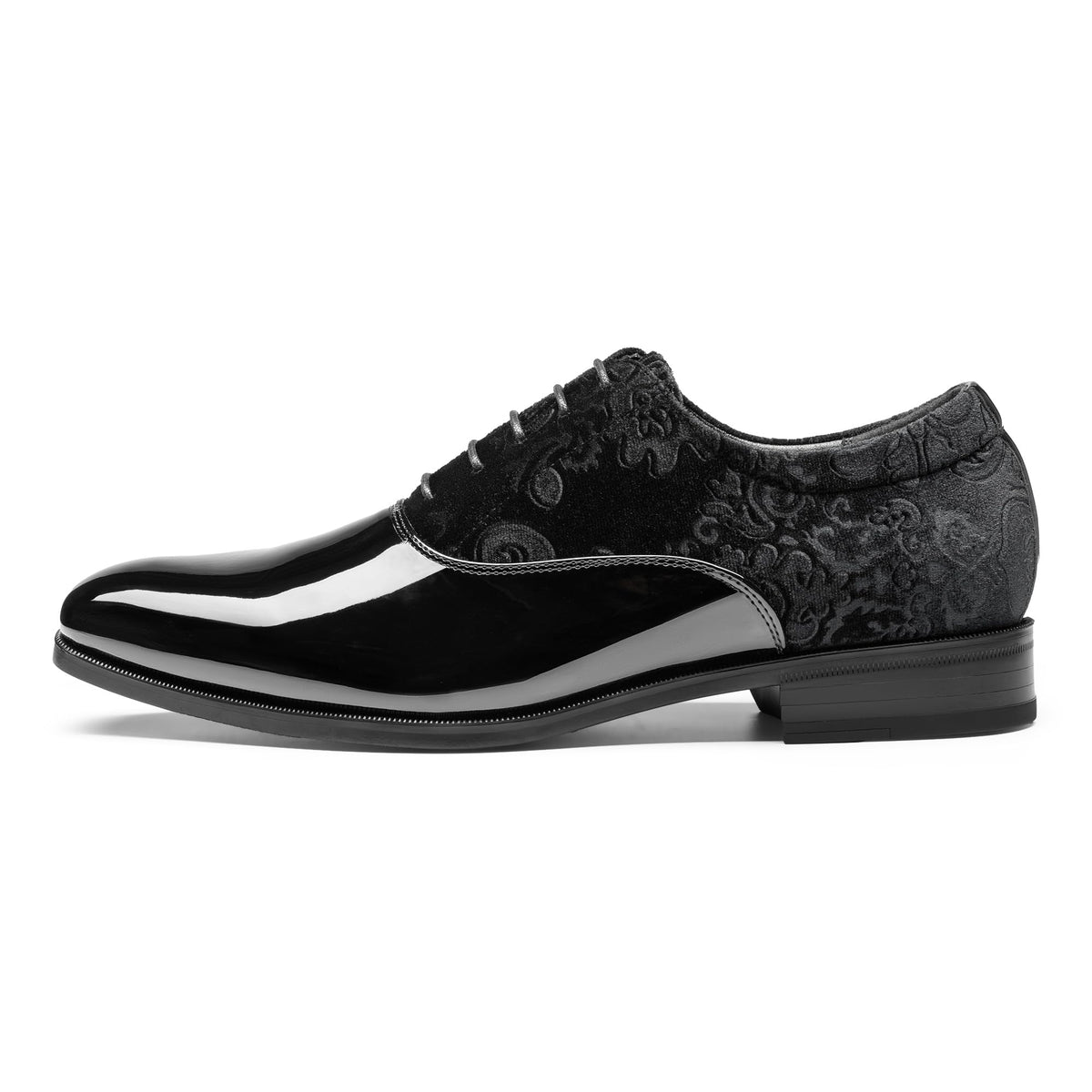 Rihero Men's Black Dress Tuxedo Shoes Formal Patent Oxford Size 8