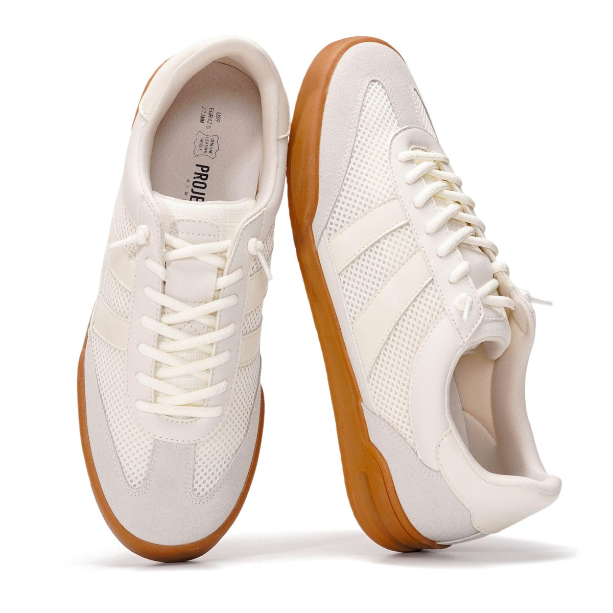 Project Cloud Mens Genuine Leather Slip-On Casual Sneakers (His Verdy)