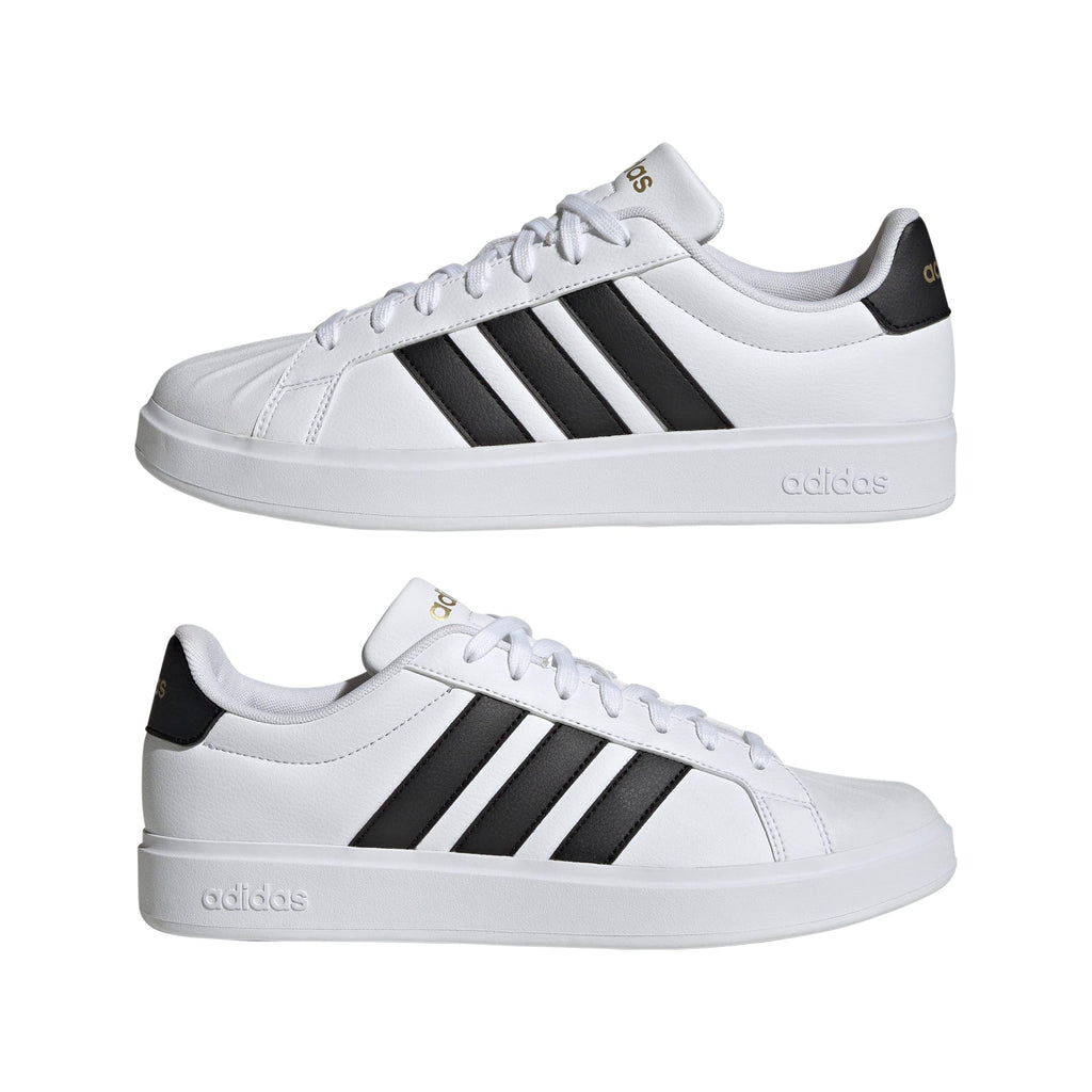 adidas Men's Streetalk, White/Black/Gold Metallic, 10.5