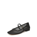 Franco Sarto Women's Tinsley Mary Jane Flat Black Mesh 8.5 M