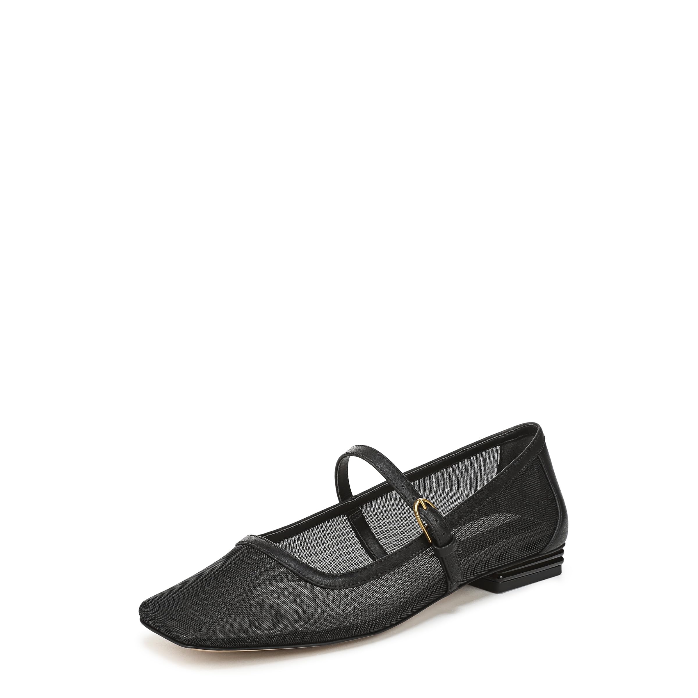 Franco Sarto Women's Tinsley Mary Jane Flat Black Mesh 8.5 M