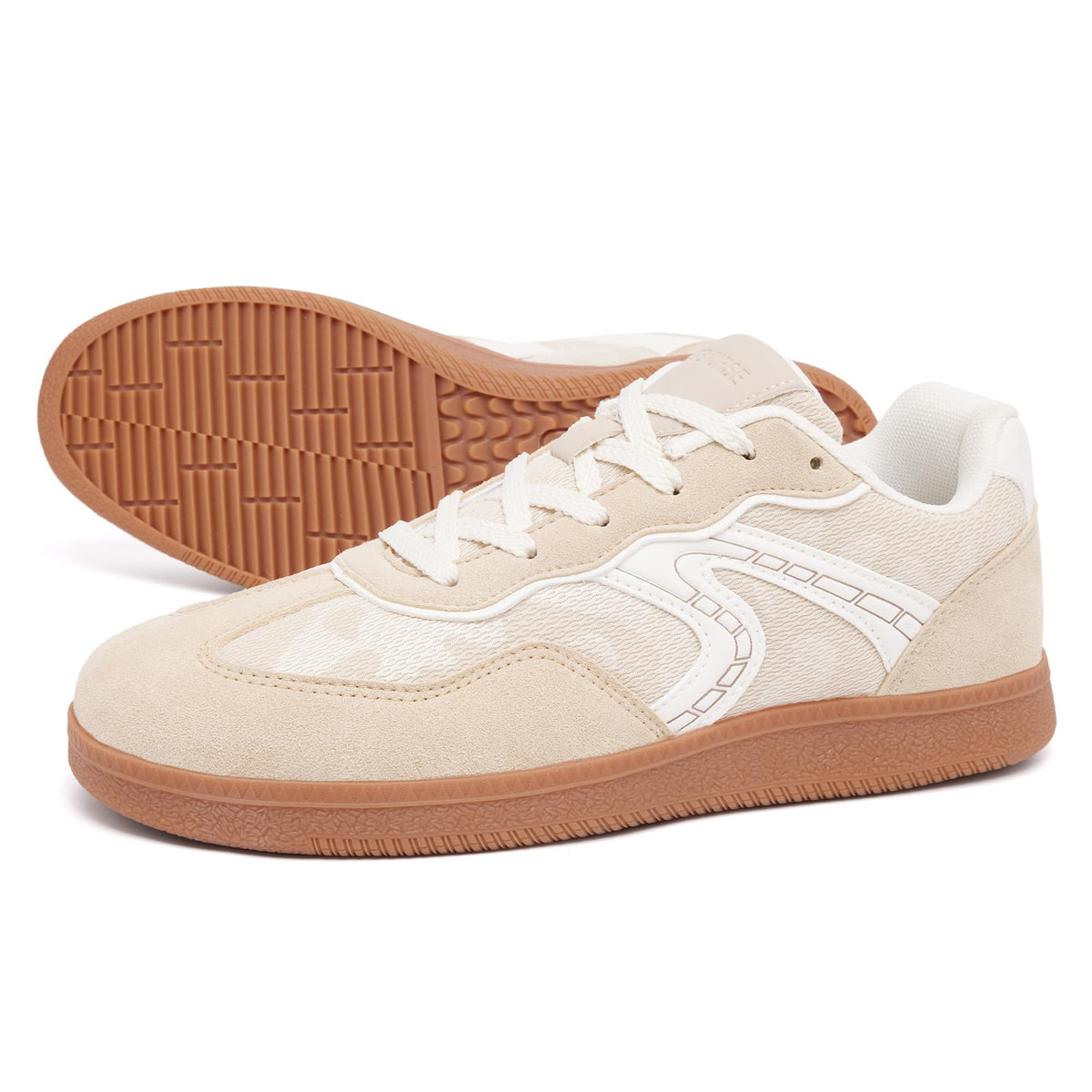 CARENURSE Mens Casual Fashion Sneakers Classic Skate Tennis Shoes Anti Slip Walking Footwear Training Business Breathable Size 10.5 Running Comfort Low Top Outdoor Jogging Skateboarding Light Kakhi