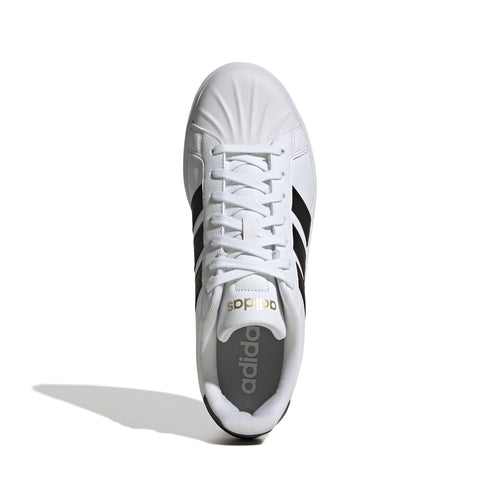 adidas Men's Streetalk, White/Black/Gold Metallic, 10.5