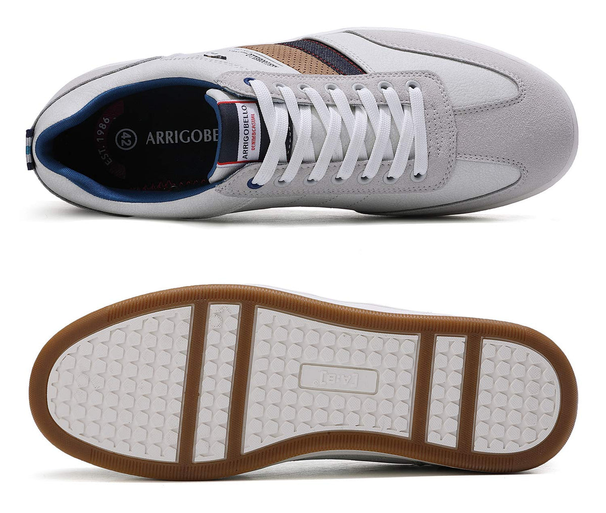 AX BOXING Mens Casual Shoes Fashion Sneakers Breathable Comfort Walking Shoes for Male(Grey, Numeric_10_Point_5)