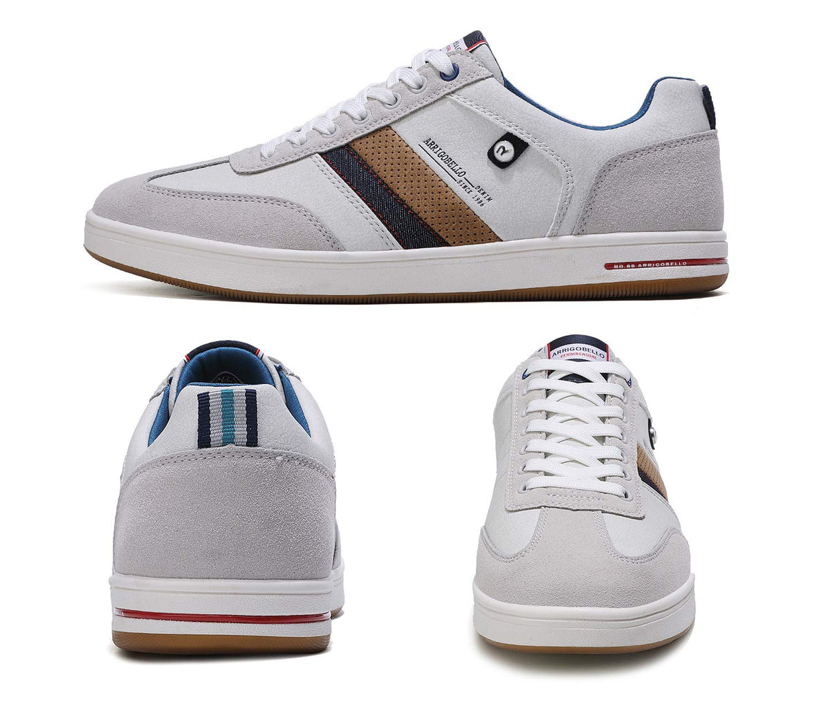 AX BOXING Mens Casual Shoes Fashion Sneakers Breathable Comfort Walking Shoes for Male(Grey, Numeric_10_Point_5)
