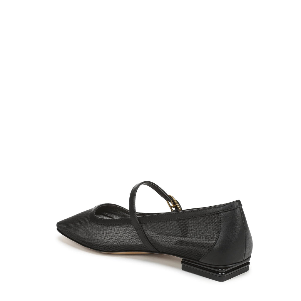Franco Sarto Women's Tinsley Mary Jane Flat Black Mesh 8.5 M