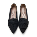 HIULYCENCE Women's Flats Shoes Pointed Toe Ballet Flats with Bow Comfortable Knit Dressy Flats Black US8.5