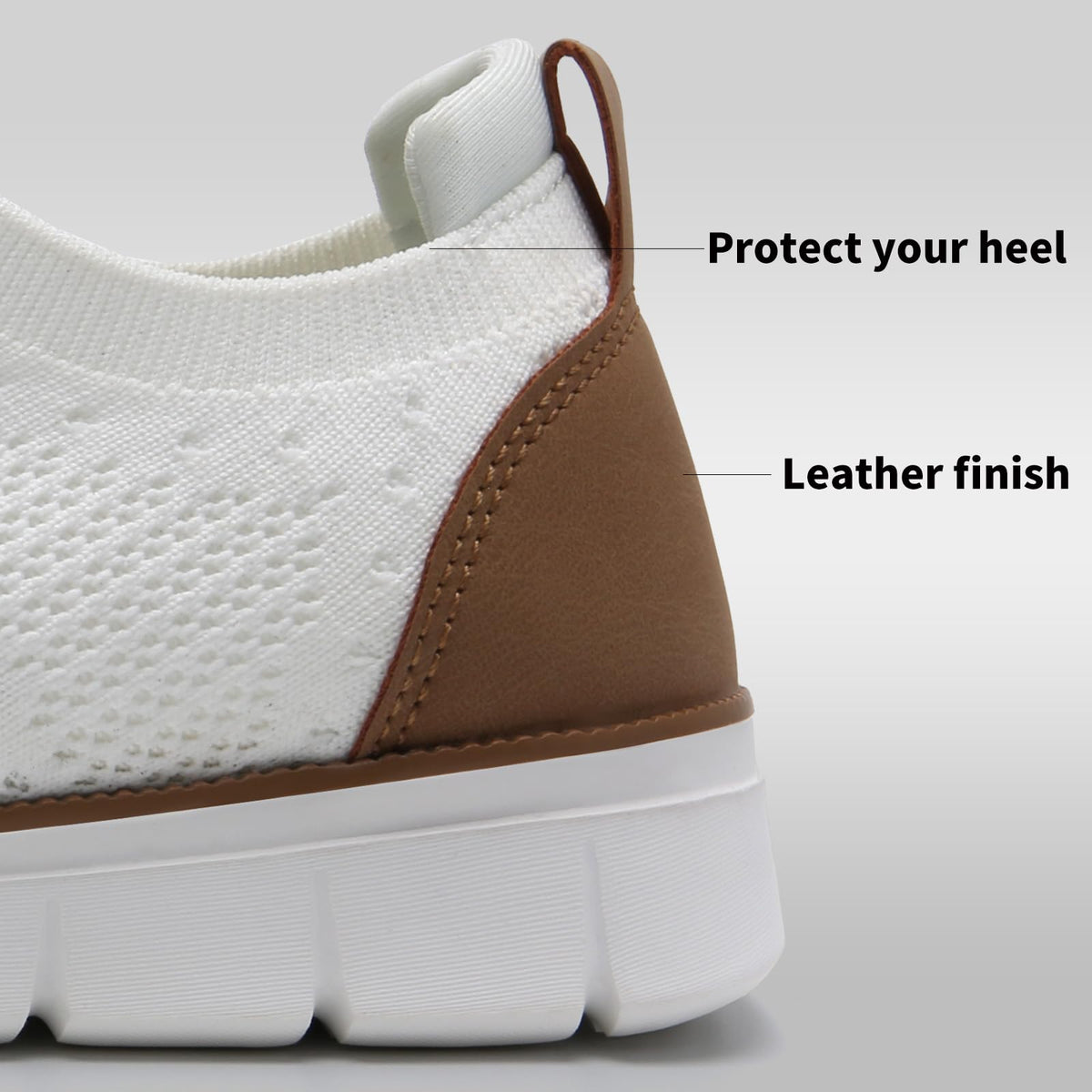 Men's Casual Dress Oxfords Sneakers Business Mesh Breathable Lightweight Walking Shoes Tennis Comfortable Fashion Office White EU43