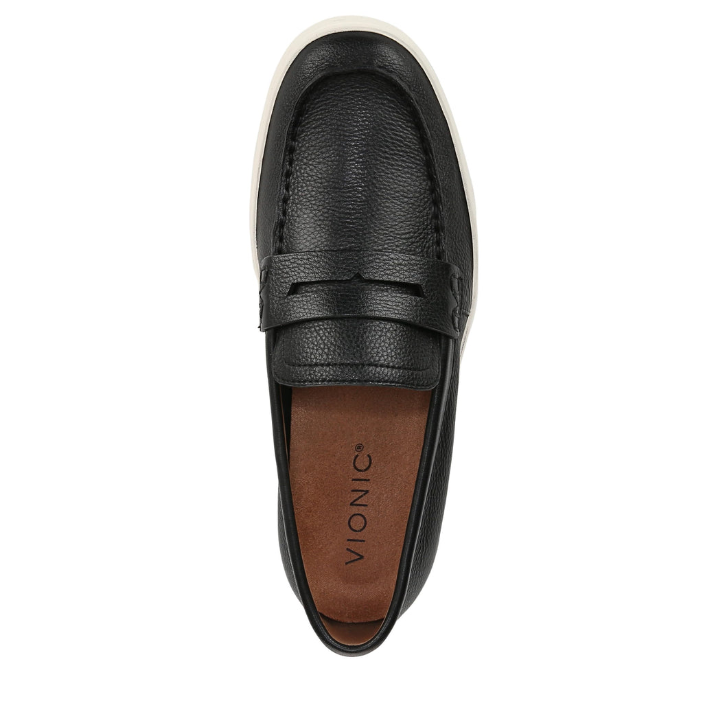 Vionic Mens M Uptown Loafer Black Leather 8.5 M