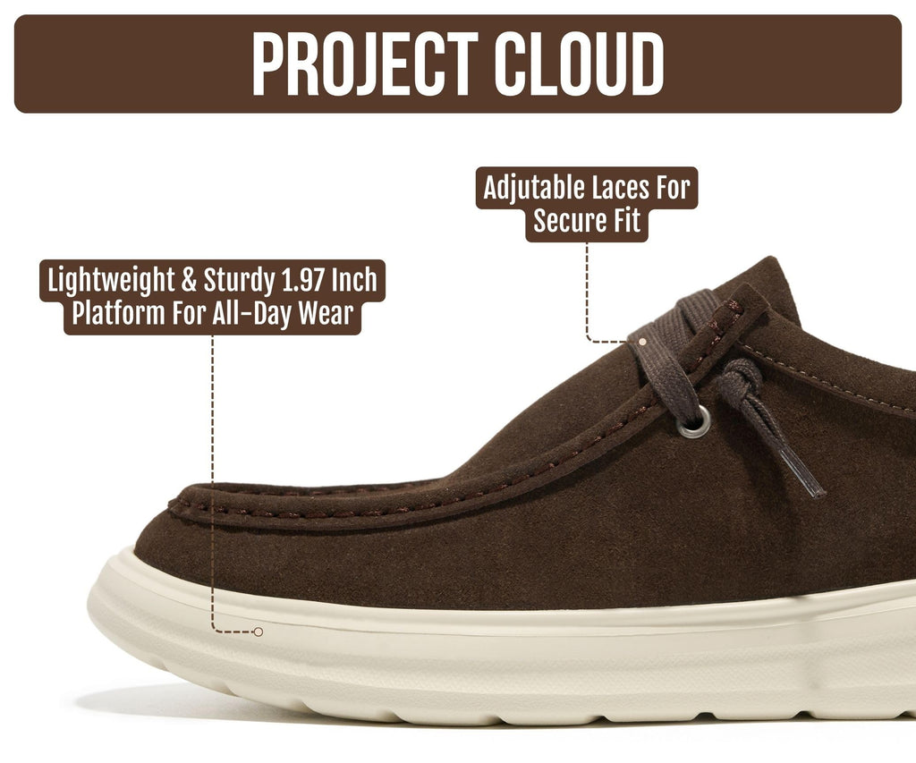 Project Cloud Genuine Leather Loafers for Men - Non-Slip Mens Shoes (Dante)