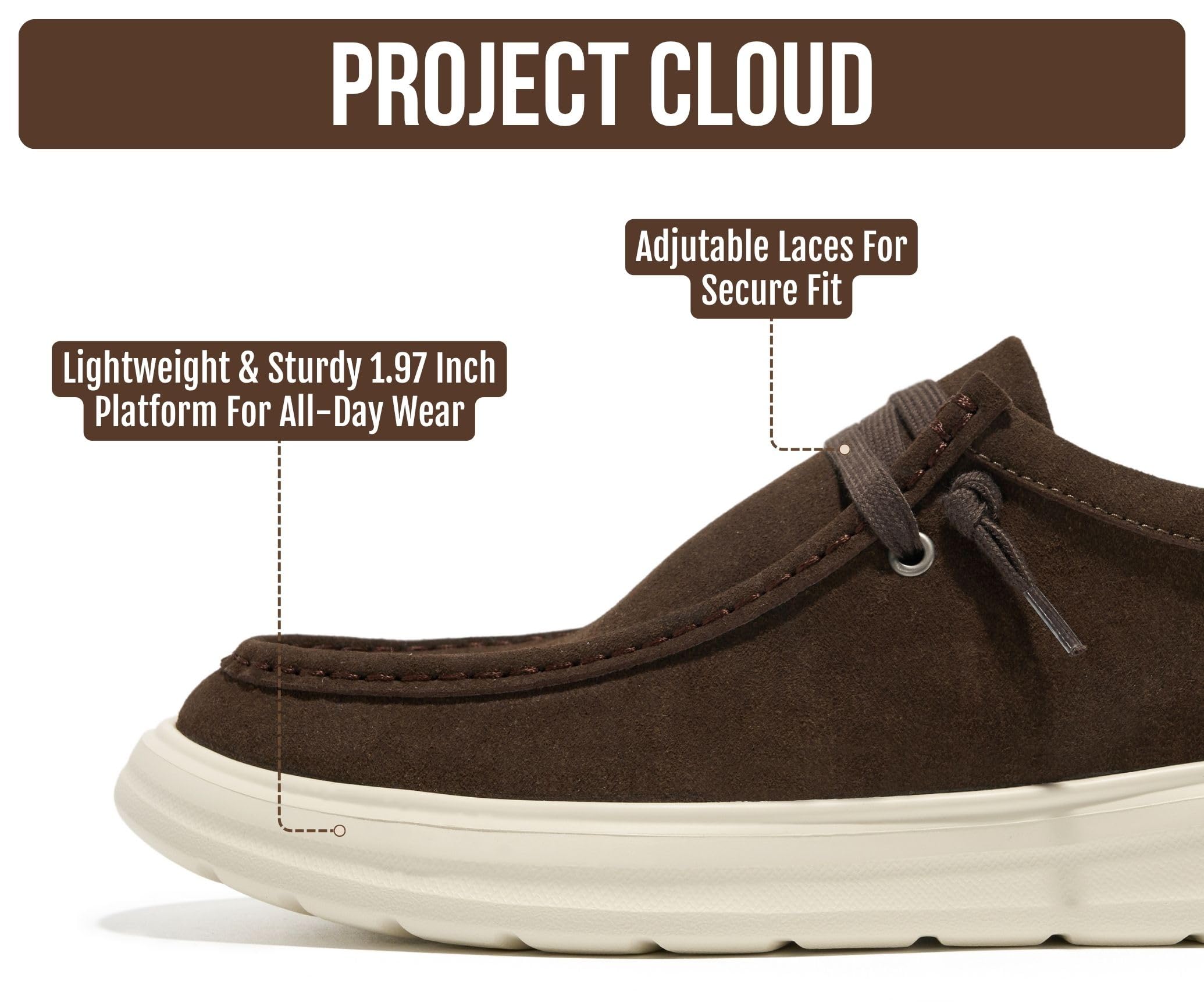 Project Cloud Genuine Leather Loafers for Men - Non-Slip Mens Shoes (Dante)