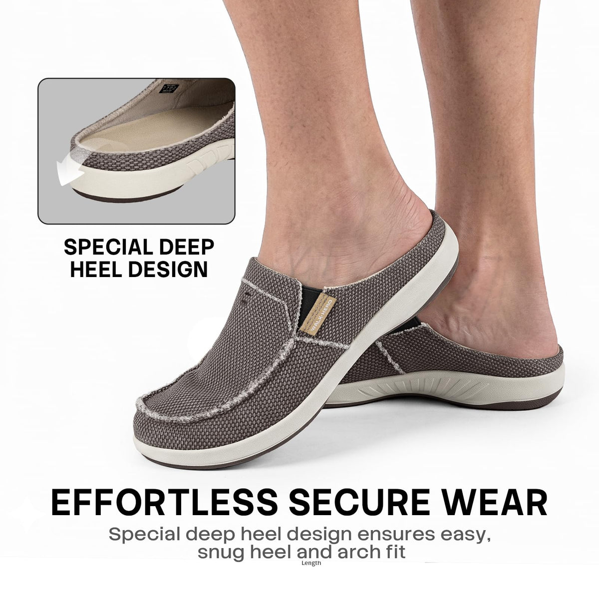 Mens Slippers with Arch Support, House Shoes for Men with Anti-Slip Sole