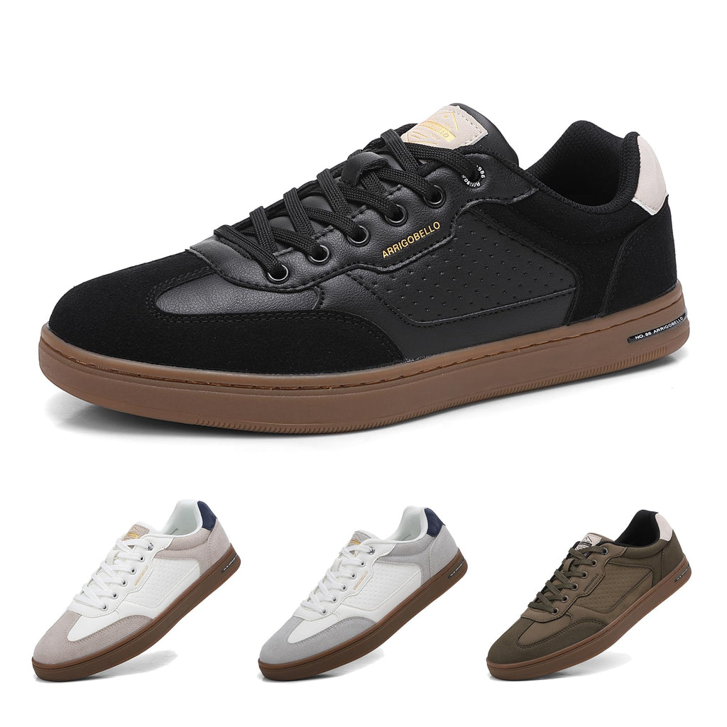 AX BOXING Mens Casual Shoes Fashion Sneakers Breathable Comfort Walking Shoes for Male (Classic Black, 10.5)