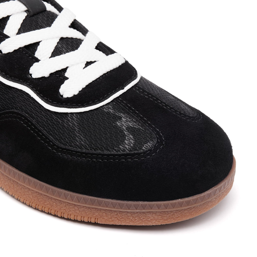 CARENURSE Mens Casual Fashion Sneakers Classic Skate Tennis Shoes Anti Slip Walking Footwear Training Business Breathable Size 10.5 Running Comfort Low Top Outdoor Jogging Dress Skateboarding Black
