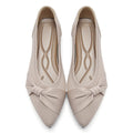 HIULYCENCE Pointed Toe Flats for Women Ballet Flats Nude US8.5