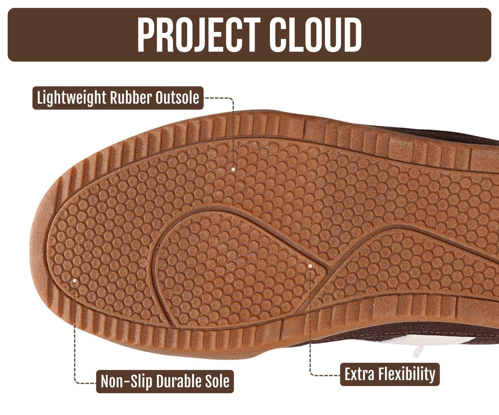 Project Cloud Mens Genuine Leather Slip-On Casual Sneakers (His Verdy)