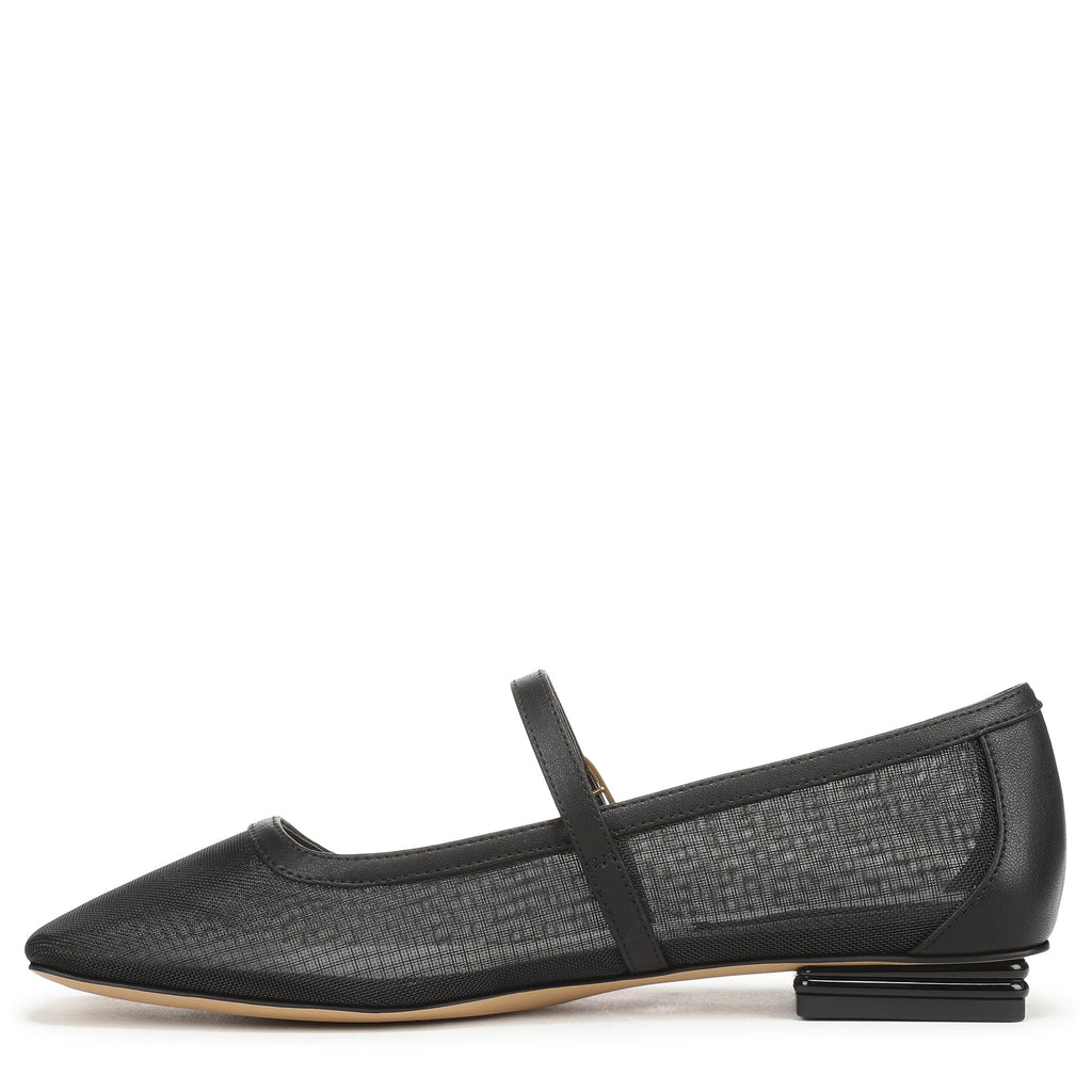 Franco Sarto Women's Tinsley Mary Jane Flat Black Mesh 8.5 M