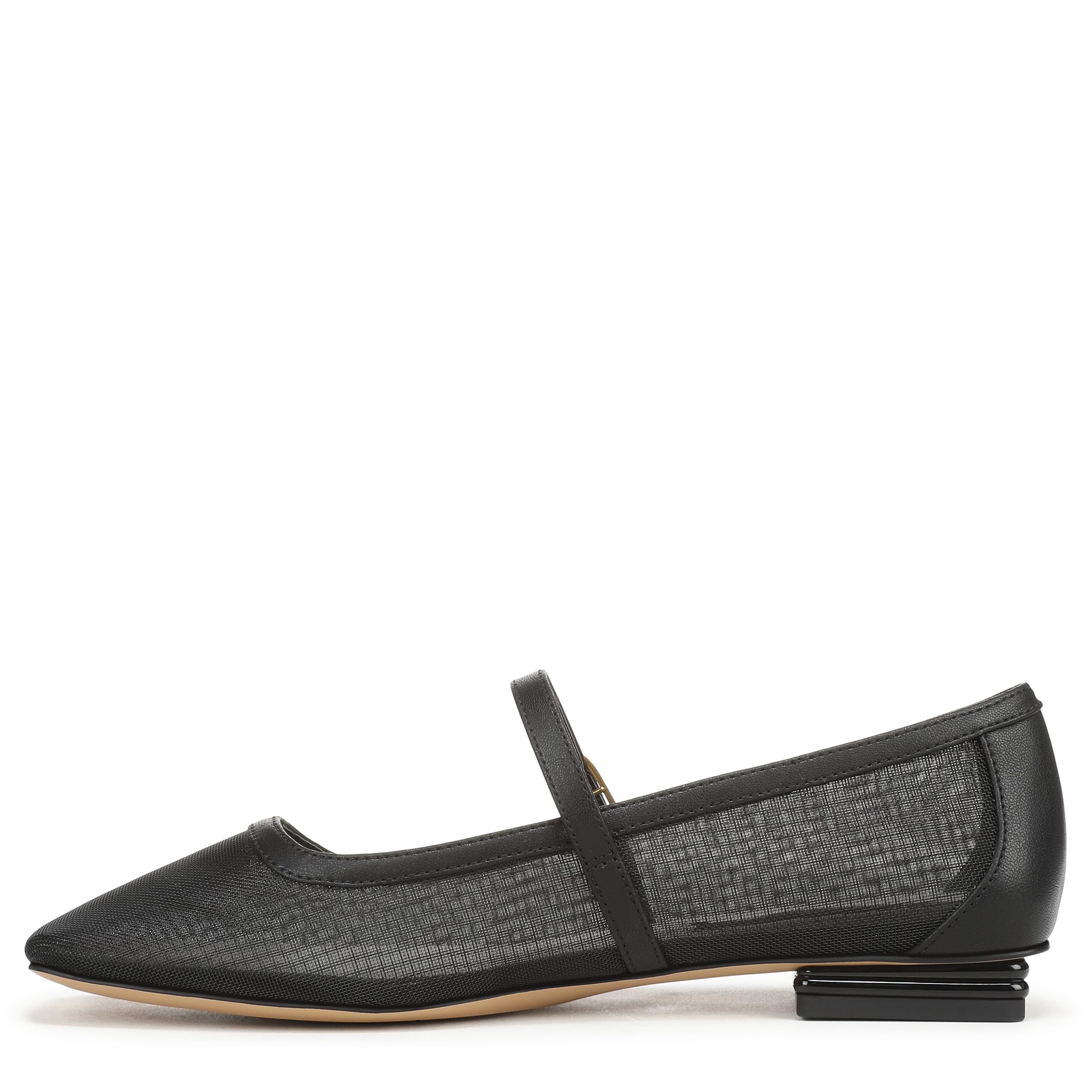 Franco Sarto Women's Tinsley Mary Jane Flat Black Mesh 8.5 M