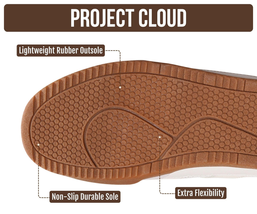 Project Cloud Mens Genuine Leather Slip-On Casual Sneakers (His Verdy)