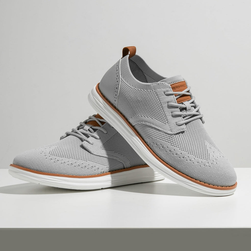 Bruno Marc Men's KnitFlex Craft Mesh Oxfords Sneakers,6-Grey,10.5