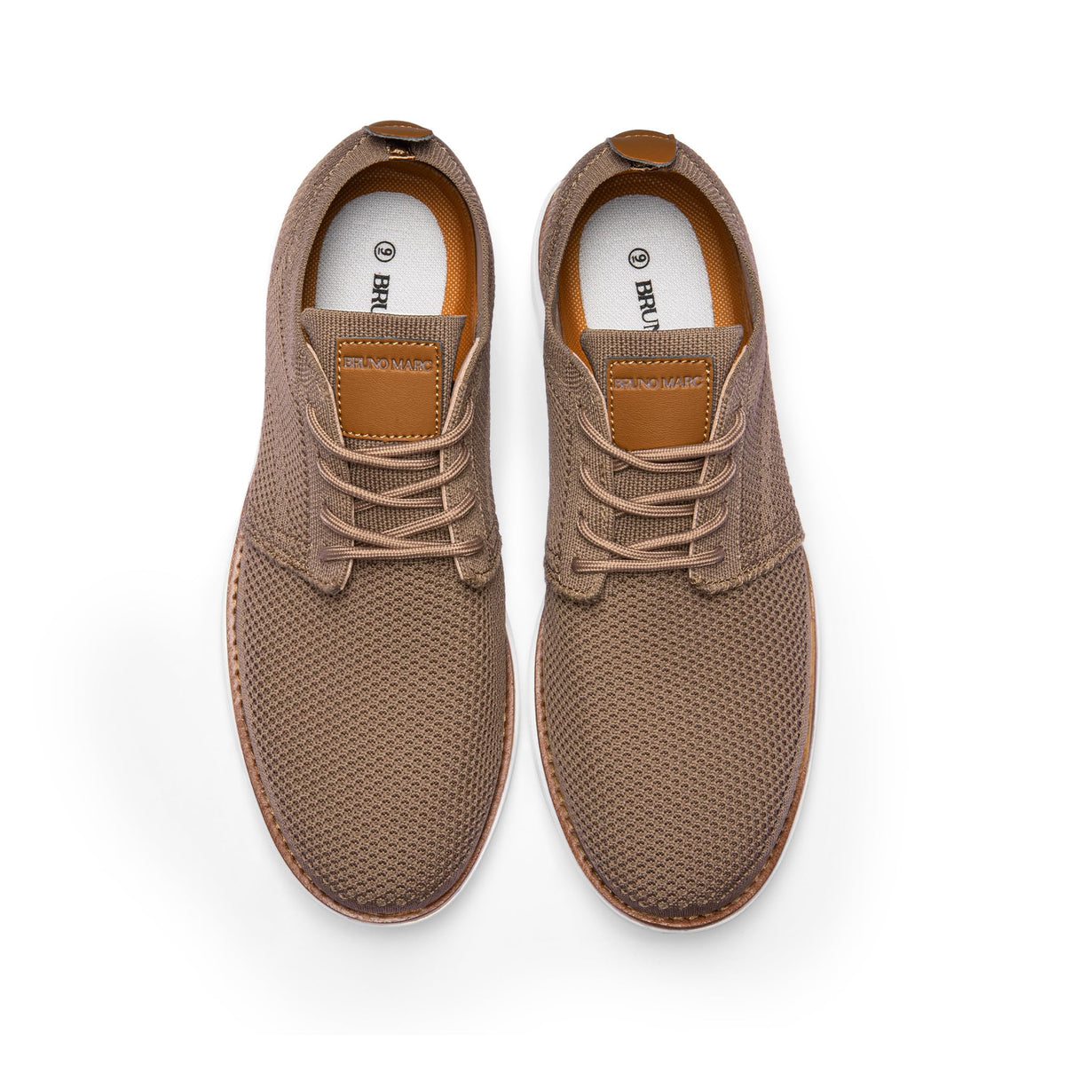 Bruno Marc Men's KnitFlex Breeze Casual Dress Sneakers,Light/Brown,11