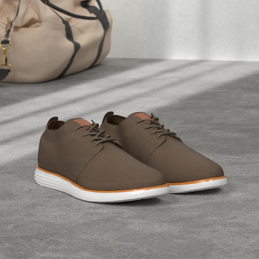 Bruno Marc Men's KnitFlex Breeze Casual Dress Sneakers,Light/Brown,11