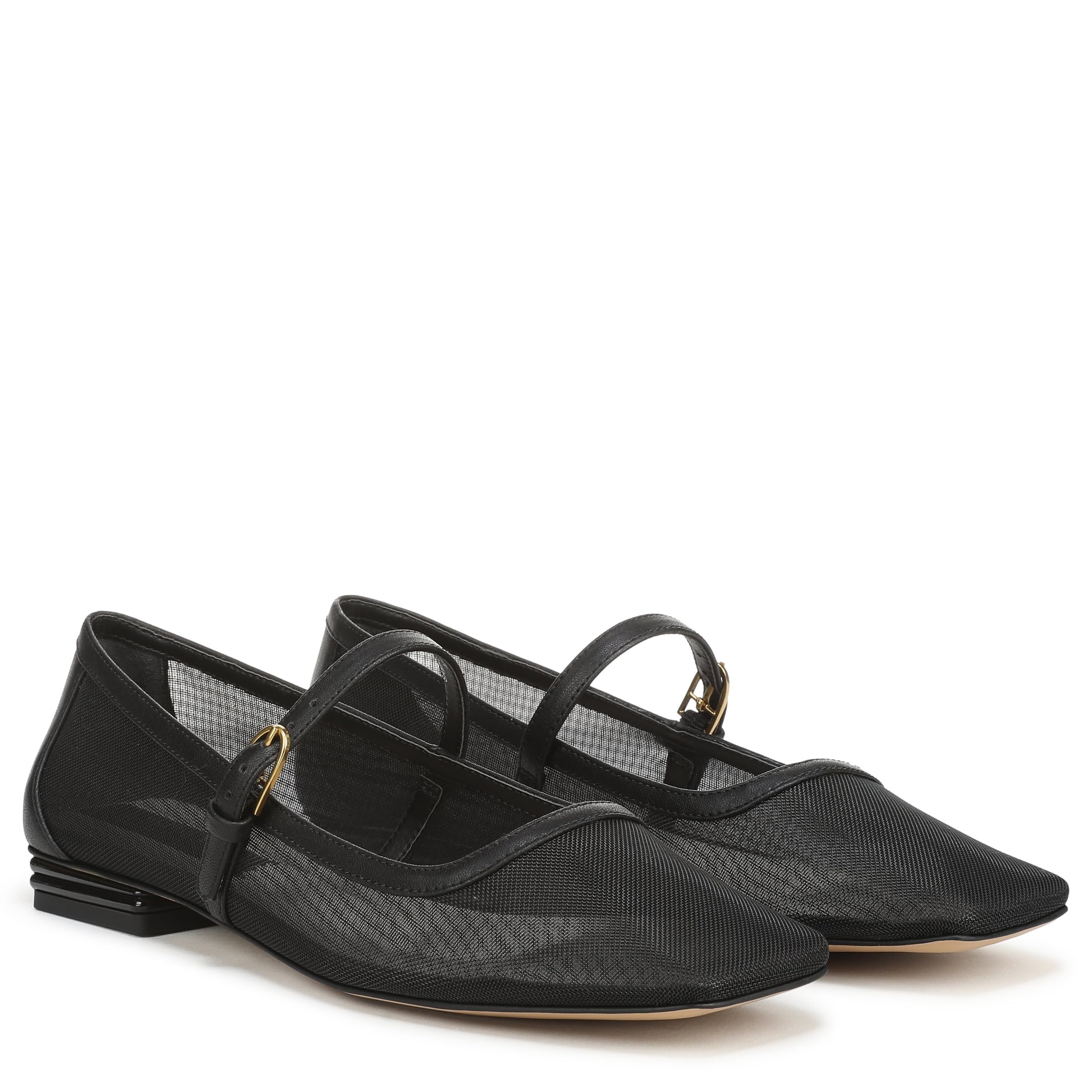 Franco Sarto Women's Tinsley Mary Jane Flat Black Mesh 8.5 M