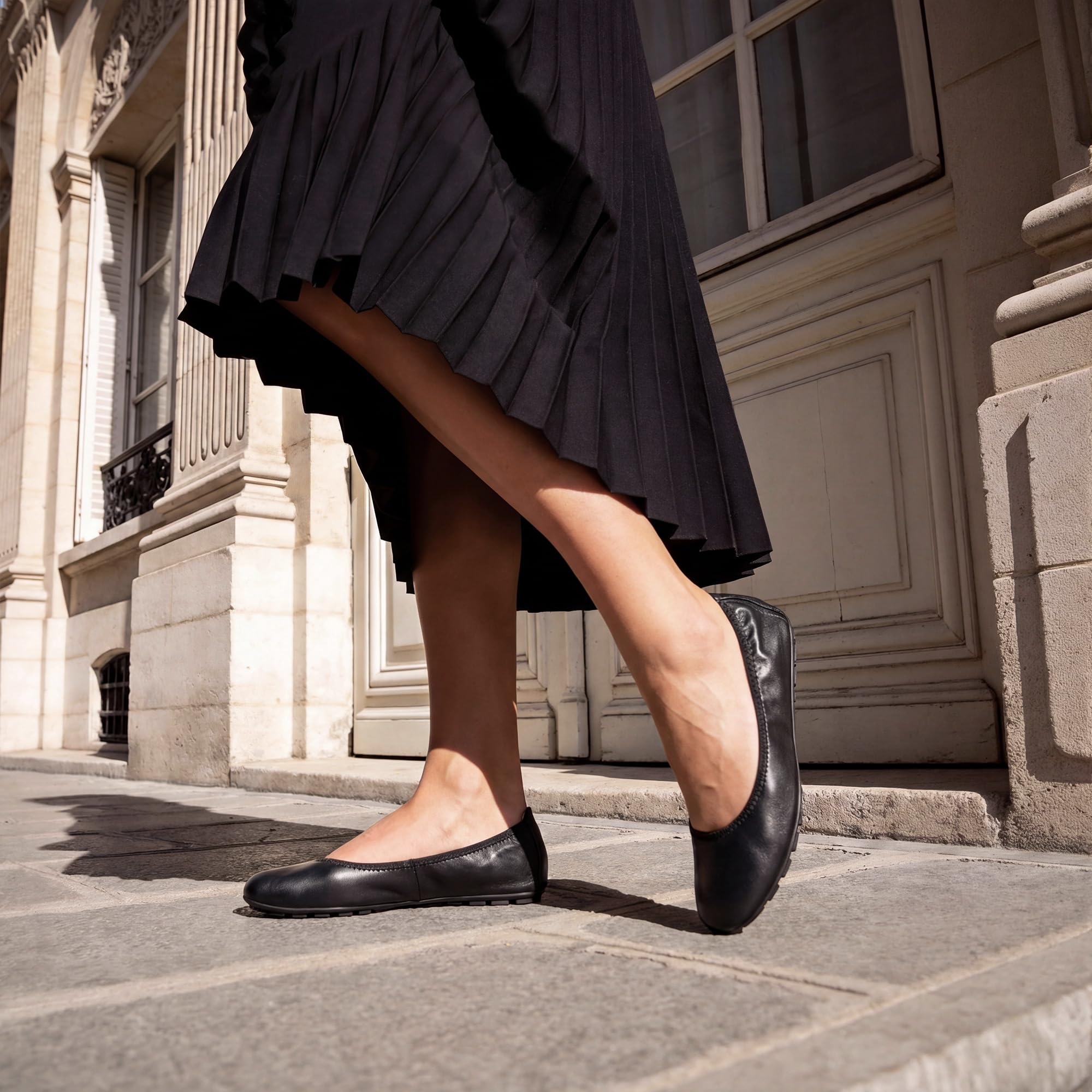 DREAM PAIRS Women Ballet Dressy Foldable Flats,Black,8